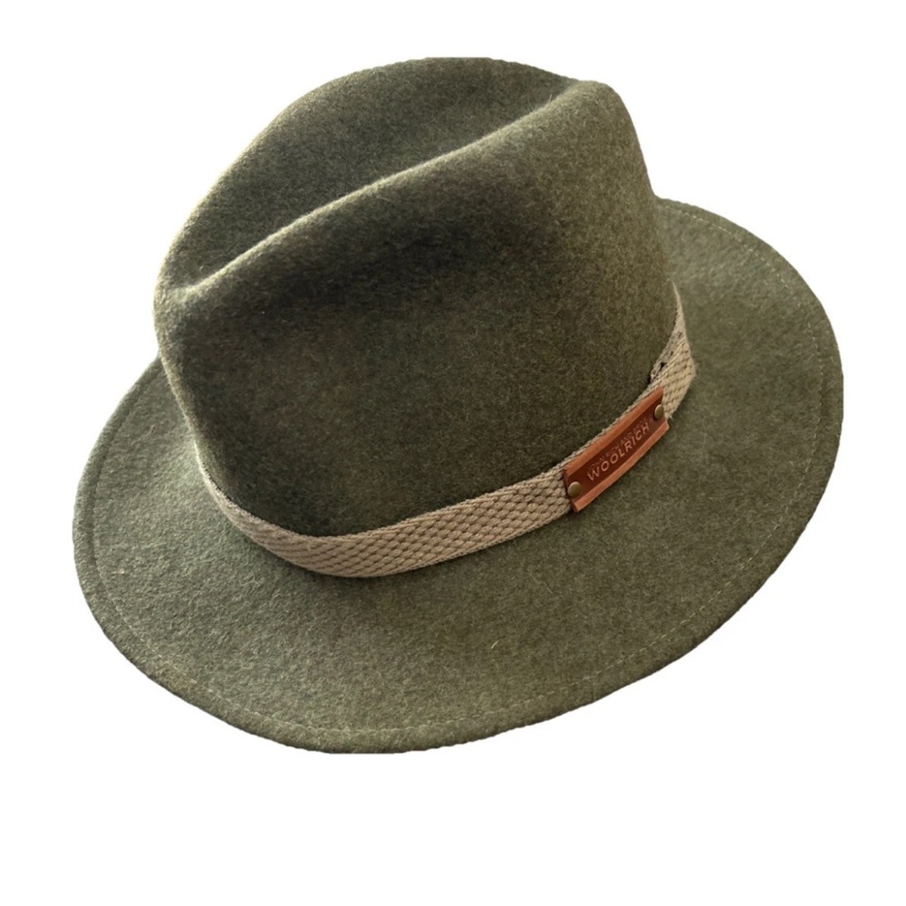 VTG Woolrich Fedora Medium Green Cowboy Trilby Wool Crushable Water Repellent